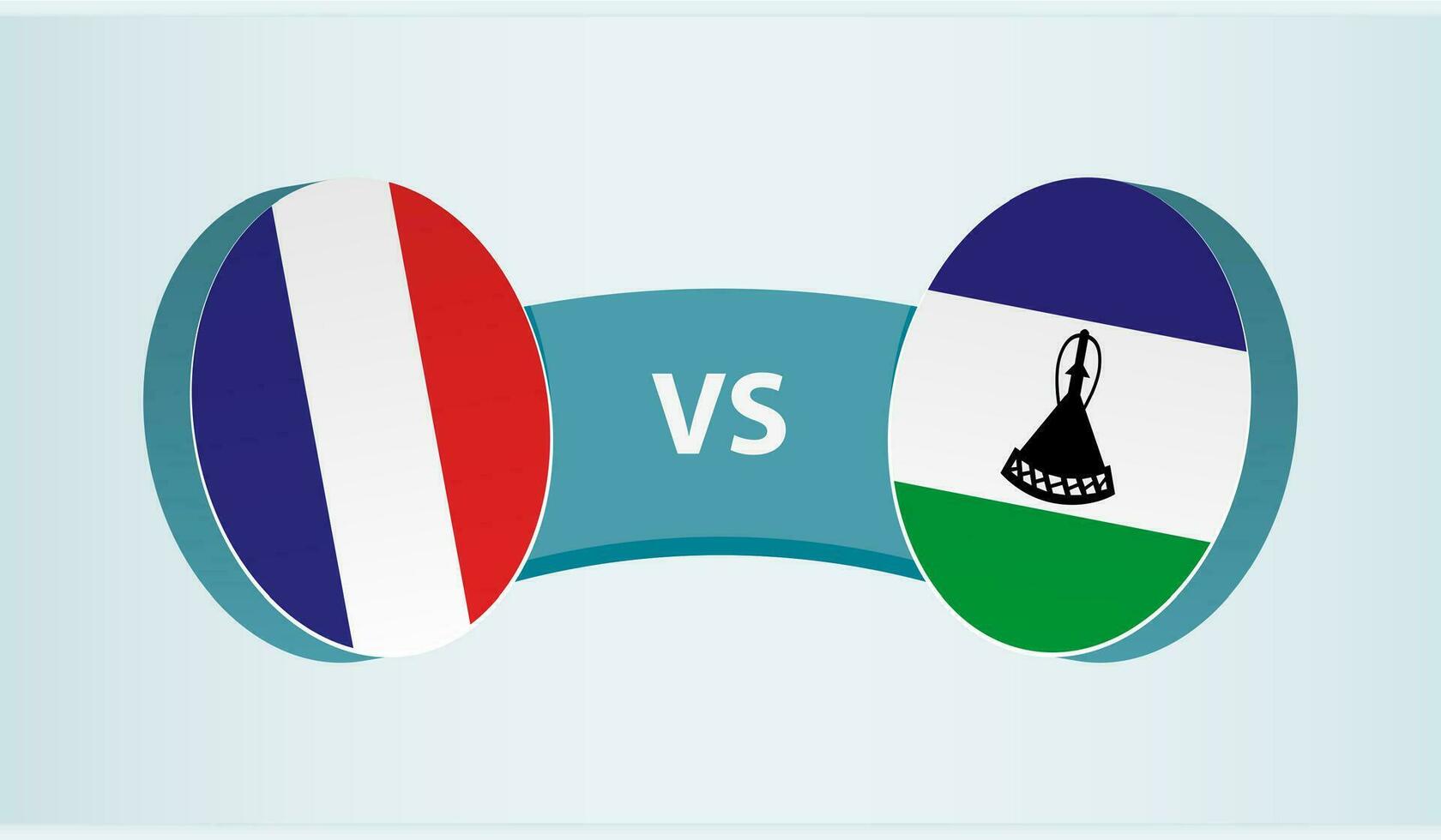 France versus Lesotho, team sports competition concept. vector