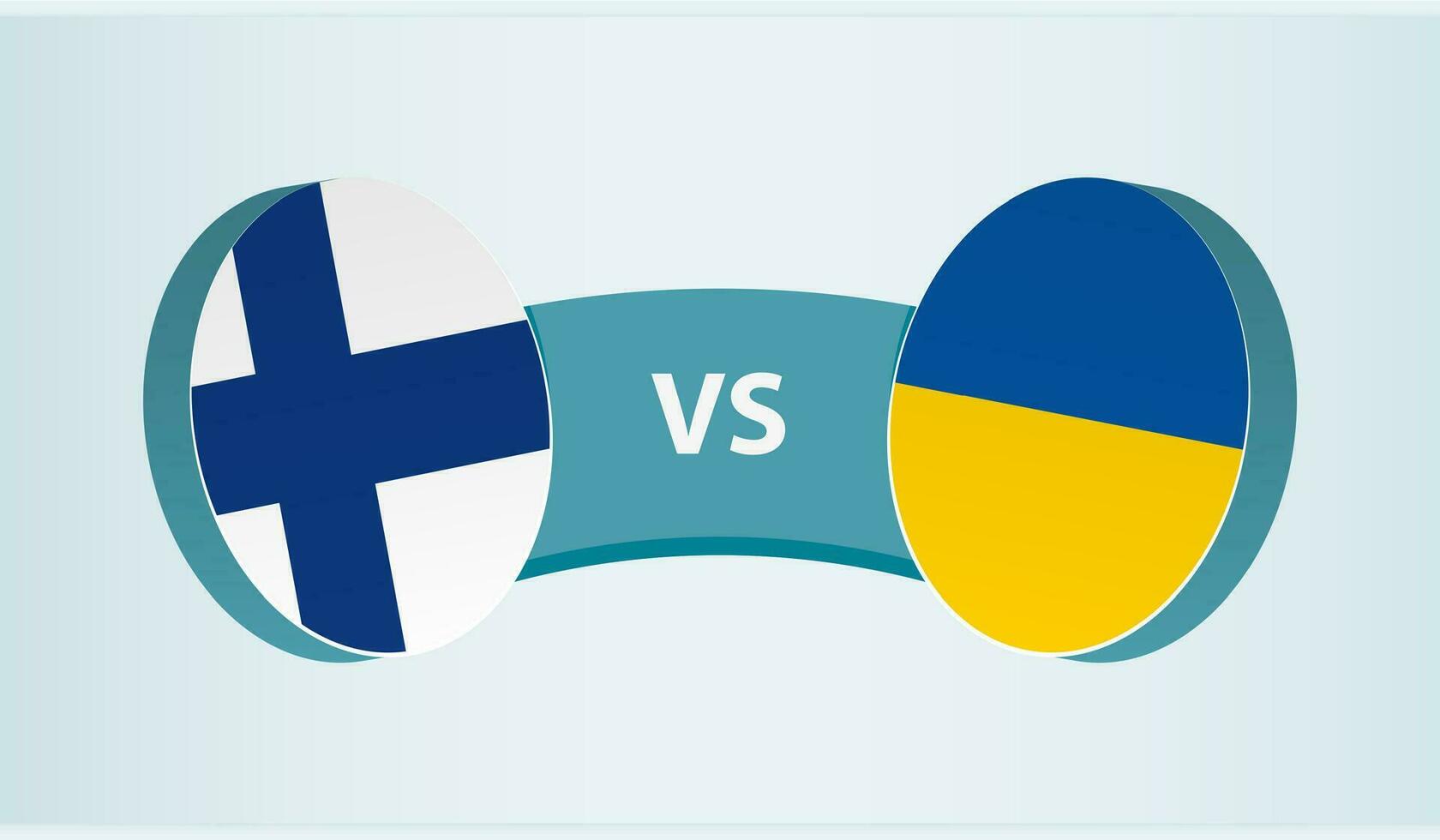 Finland versus Ukraine, team sports competition concept. vector