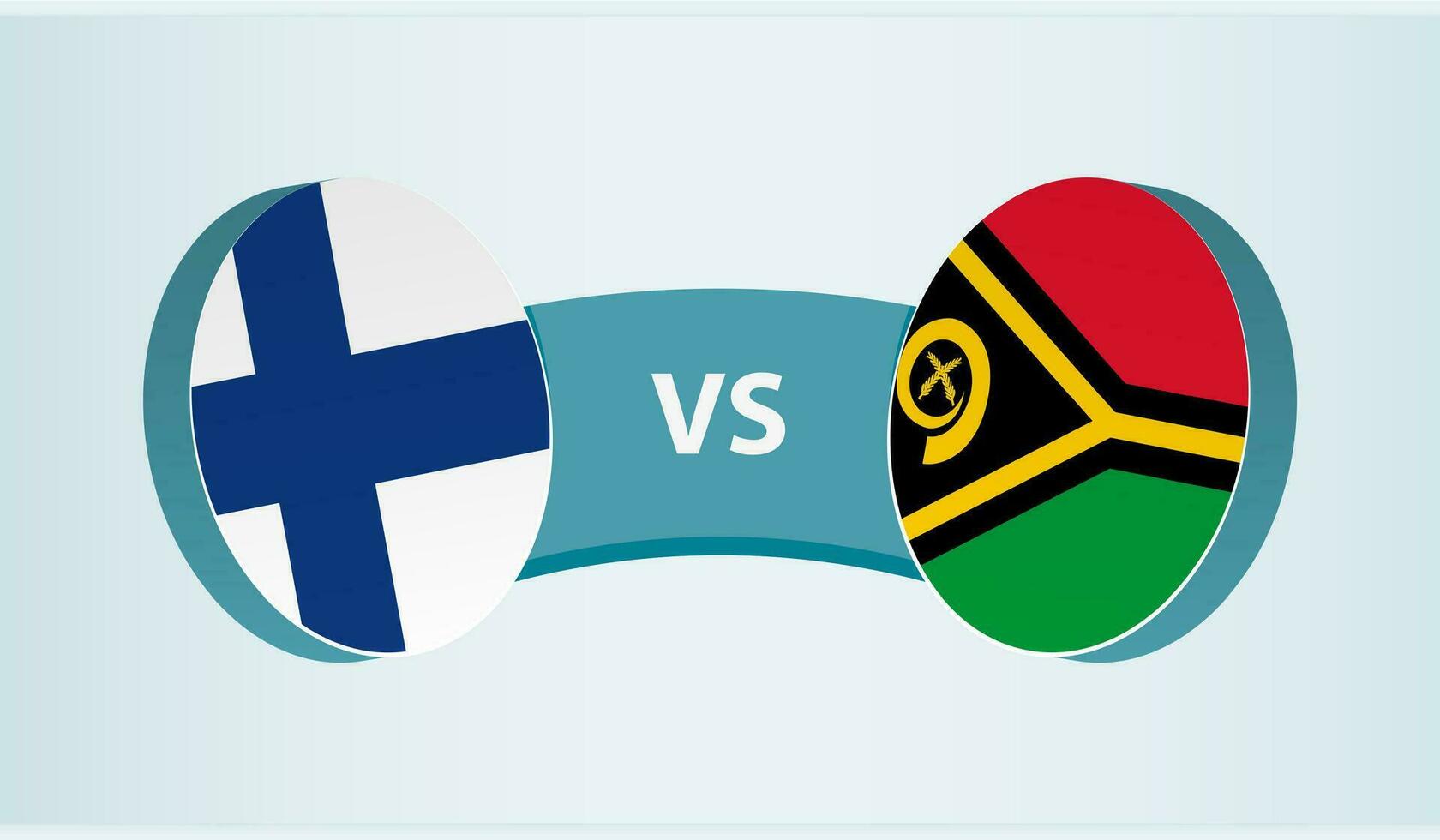 Finland versus Vanuatu, team sports competition concept. vector