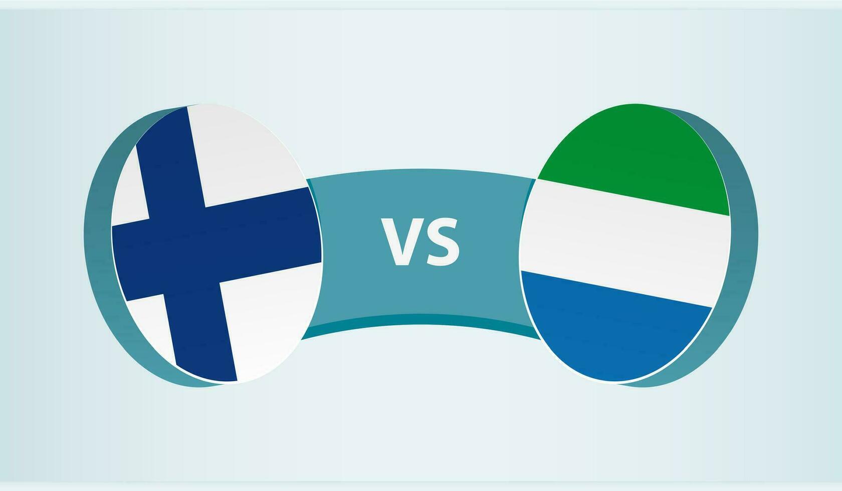 Finland versus Sierra Leone, team sports competition concept. vector