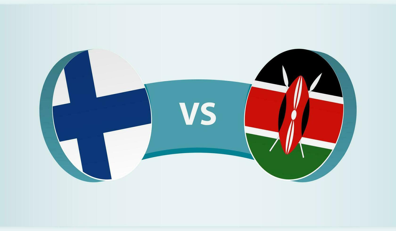 Finland versus Kenya, team sports competition concept. vector