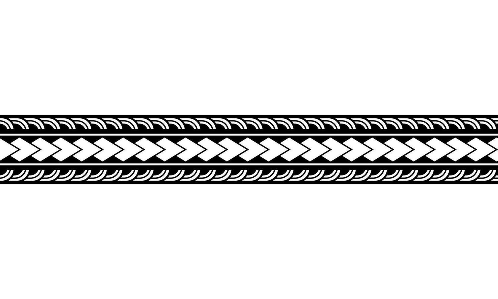 maorí polinesio tatuaje pulsera. tribal manga sin costura modelo vector. samoano frontera tatuaje diseño delantero brazo o pie. vector