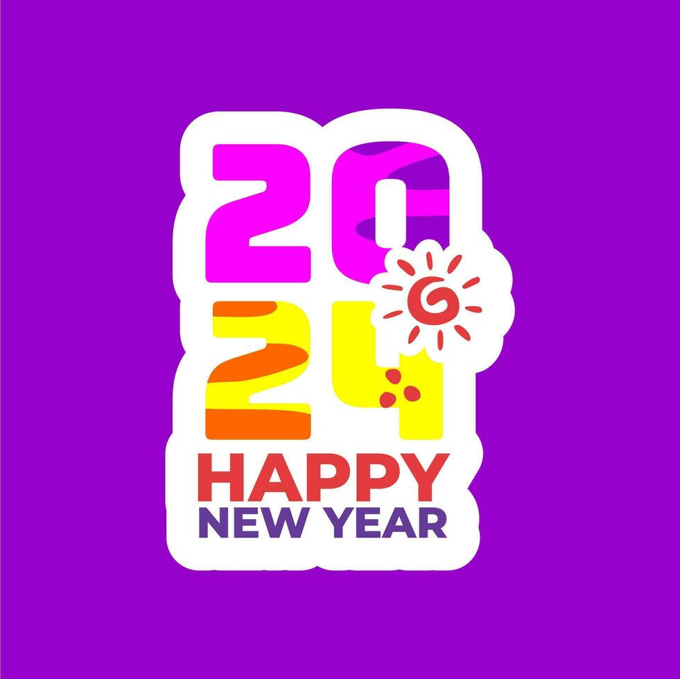 happy new year 2024. new year's eve party 2024. new year greeting cards with family, friends and relatives are more meaningful and fun vector