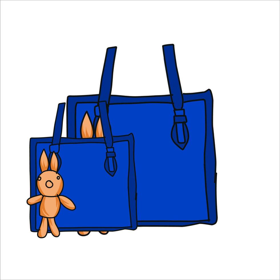 shopping bag flat illustration design. blue, orange, red, yellow bag packages isolated on white background. handbag. 3d shopping bag icon. vector bag. shopping design assets