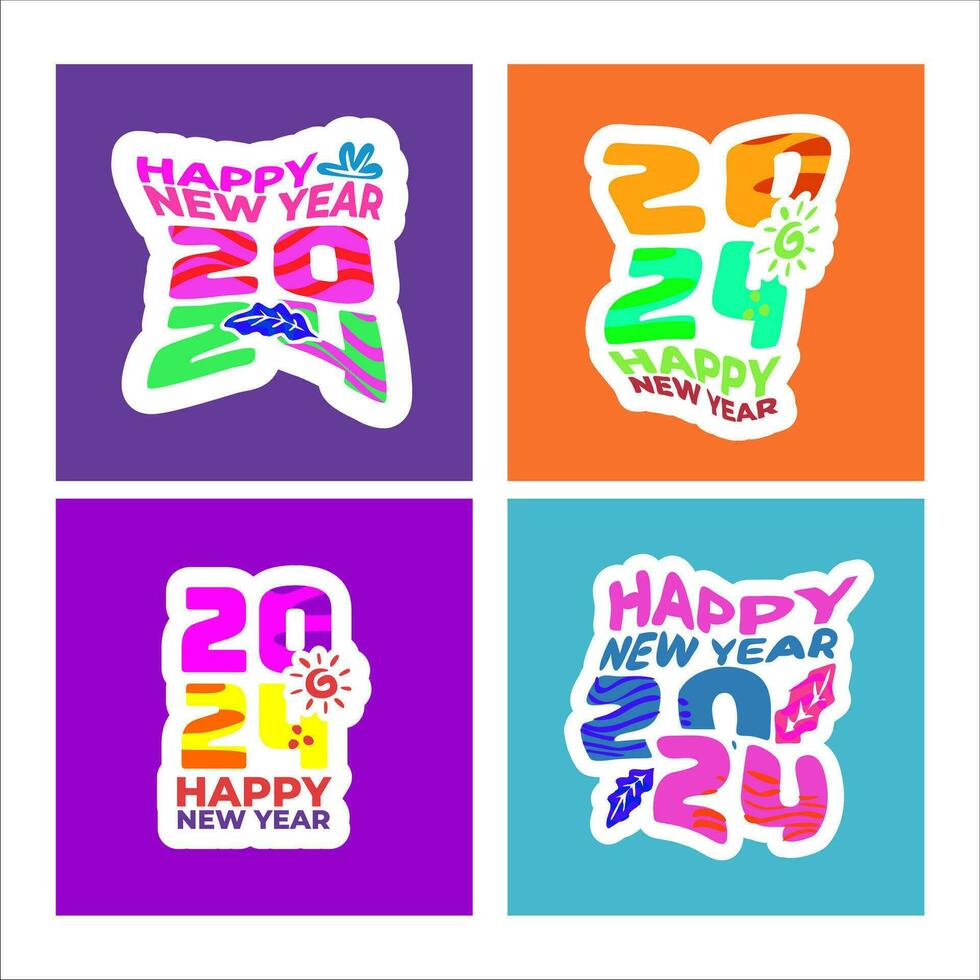 happy new year 2024. new year's eve party 2024. new year greeting cards with family, friends and relatives are more meaningful and fun vector