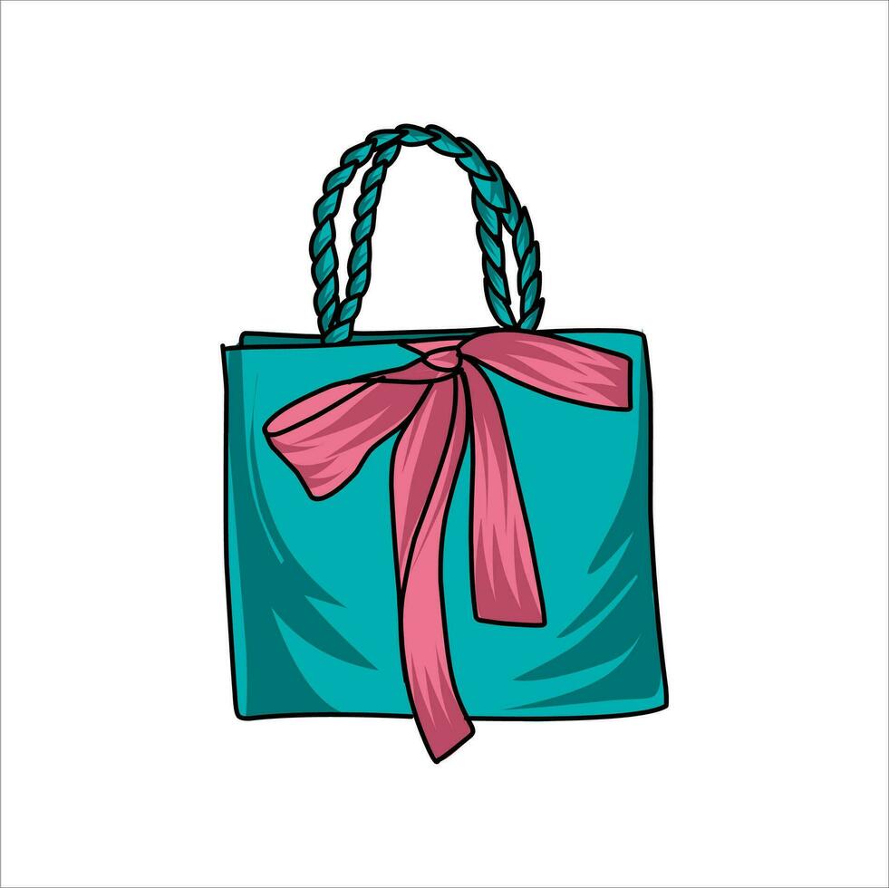 compras bolso plano ilustración diseño. azul, naranja, rojo, amarillo bolso paquetes aislado en blanco antecedentes. bolso. 3d compras bolso icono. vector bolsa. compras diseño bienes