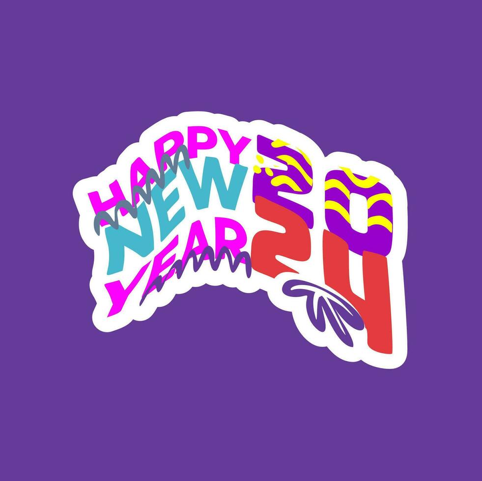 happy new year 2024. new year's eve party 2024. new year greeting cards with family, friends and relatives are more meaningful and fun vector