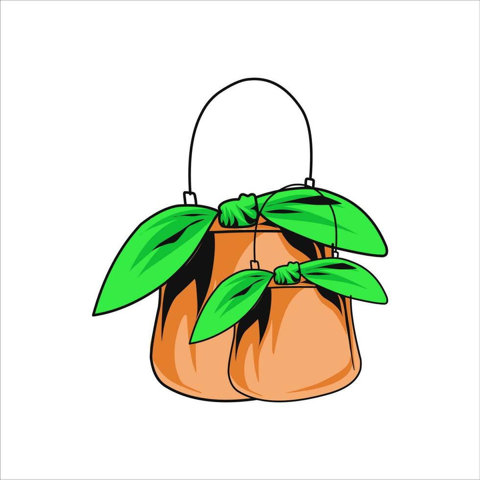 compras bolso plano ilustración diseño. azul, naranja, rojo, amarillo bolso paquetes aislado en blanco antecedentes. bolso. 3d compras bolso icono. vector bolsa. compras diseño bienes