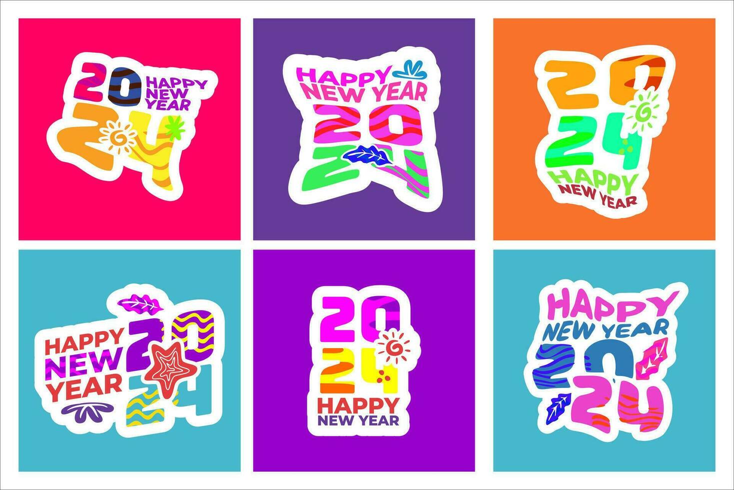 happy new year 2024. new year's eve party 2024. new year greeting cards with family, friends and relatives are more meaningful and fun vector