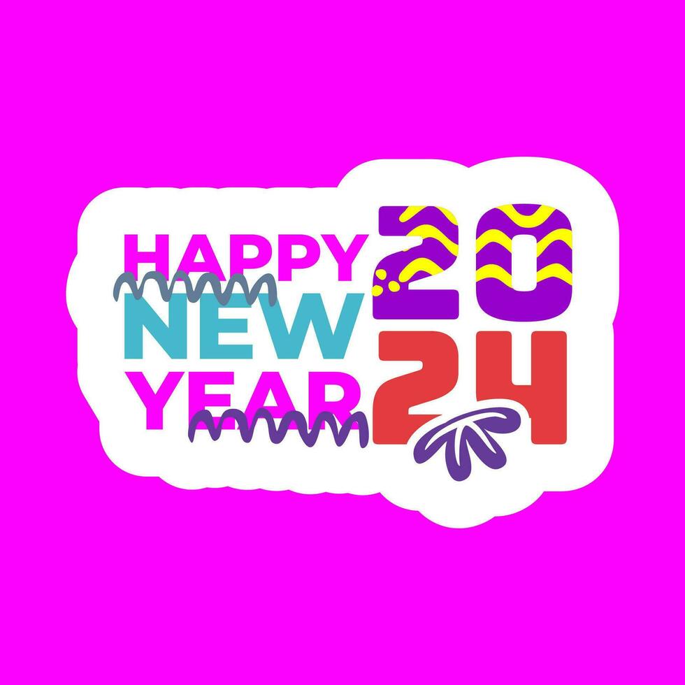 happy new year 2024. new year's eve party 2024. new year greeting cards with family, friends and relatives are more meaningful and fun vector