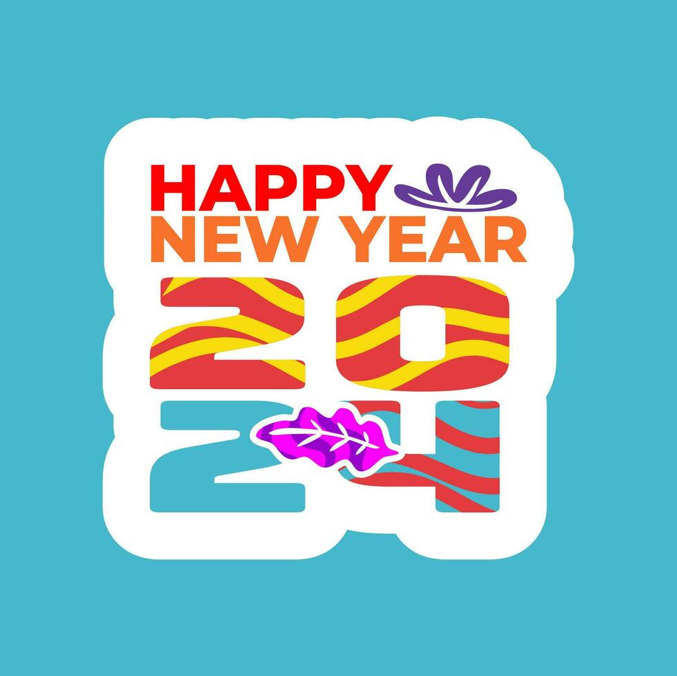 happy new year 2024. new year's eve party 2024. new year greeting cards with family, friends and relatives are more meaningful and fun vector