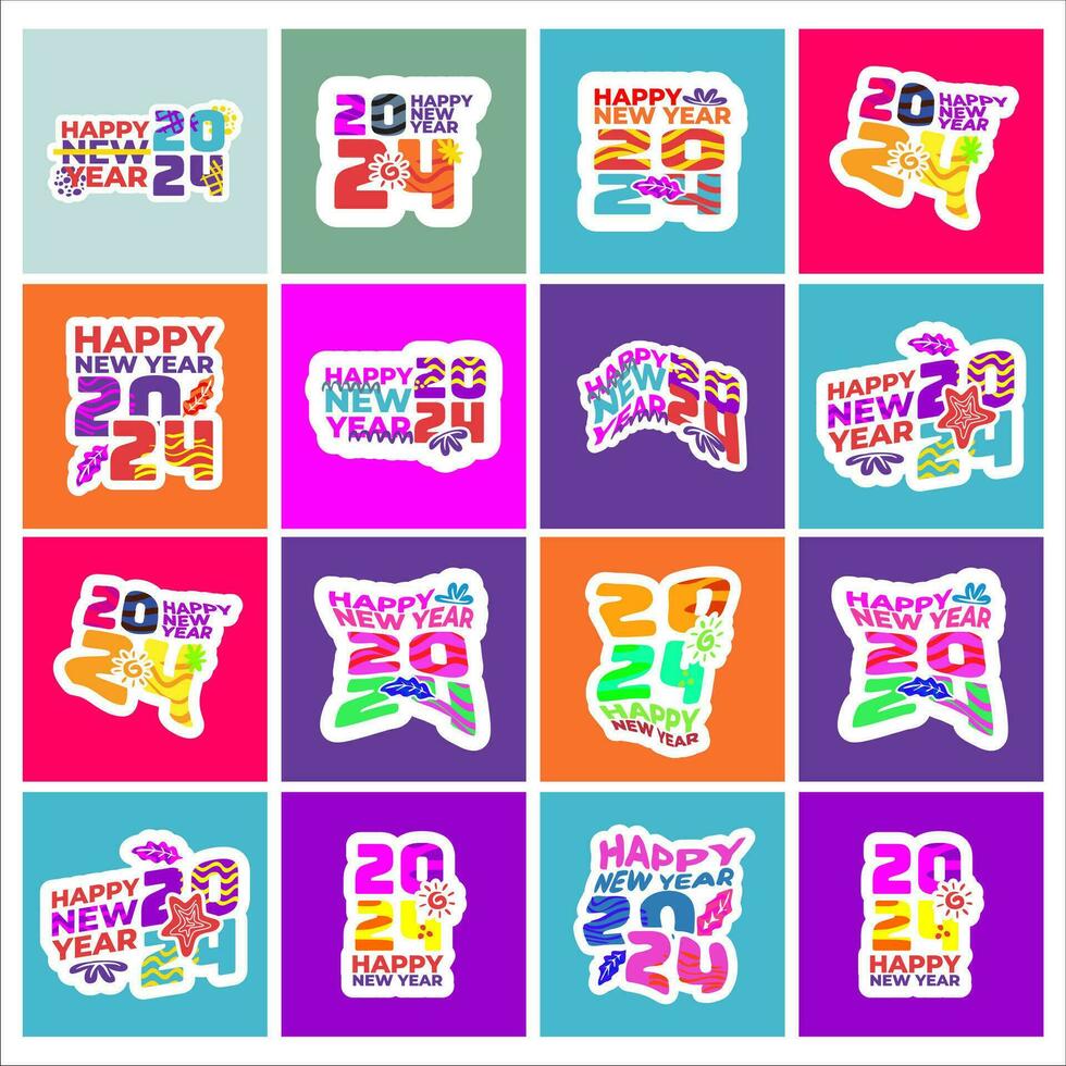 happy new year 2024. new year's eve party 2024. new year greeting cards with family, friends and relatives are more meaningful and fun vector