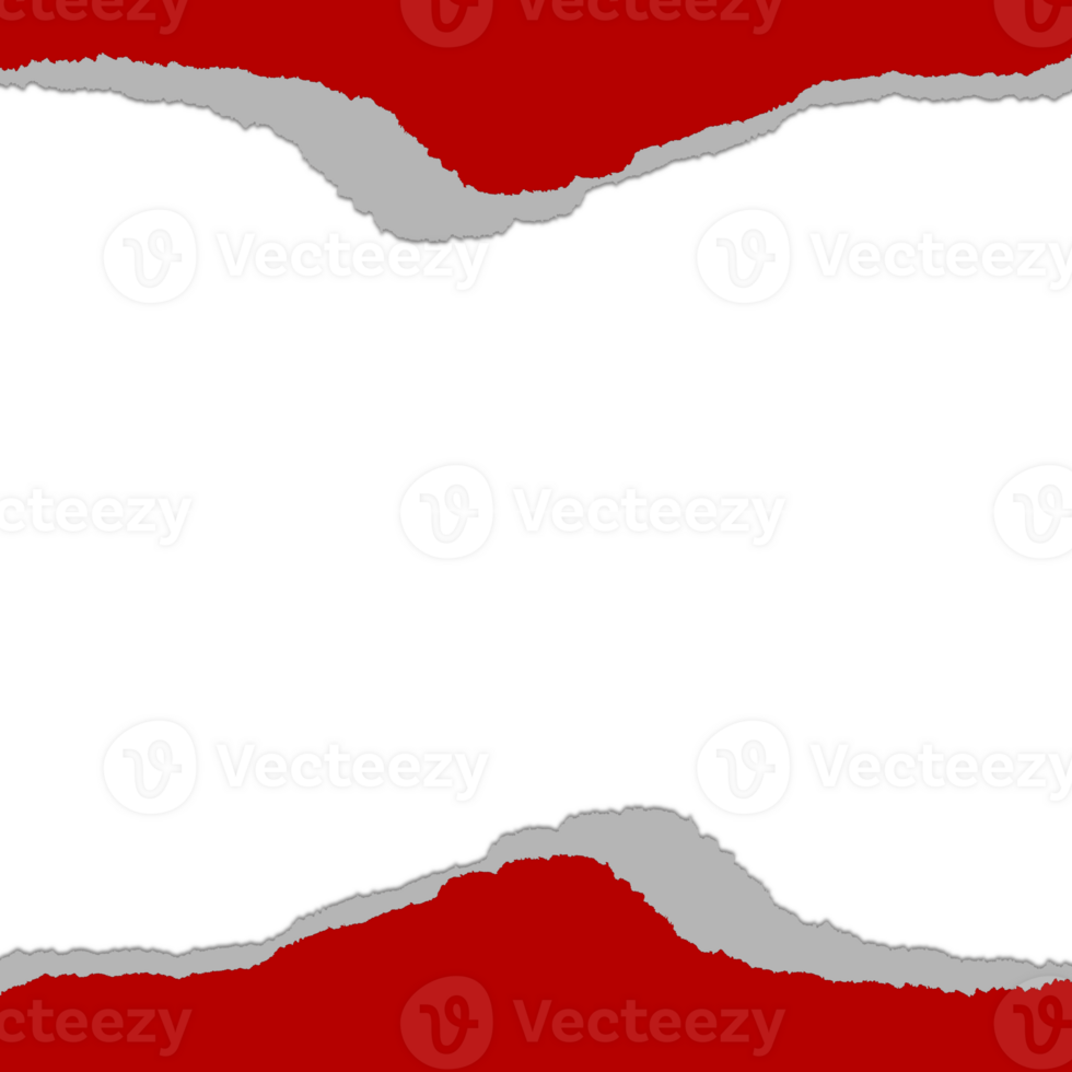 red torn paper with space for text. png