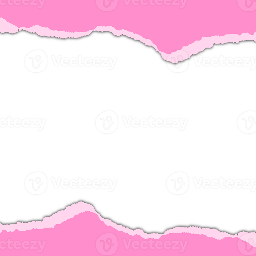pink torn paper with space for text. png