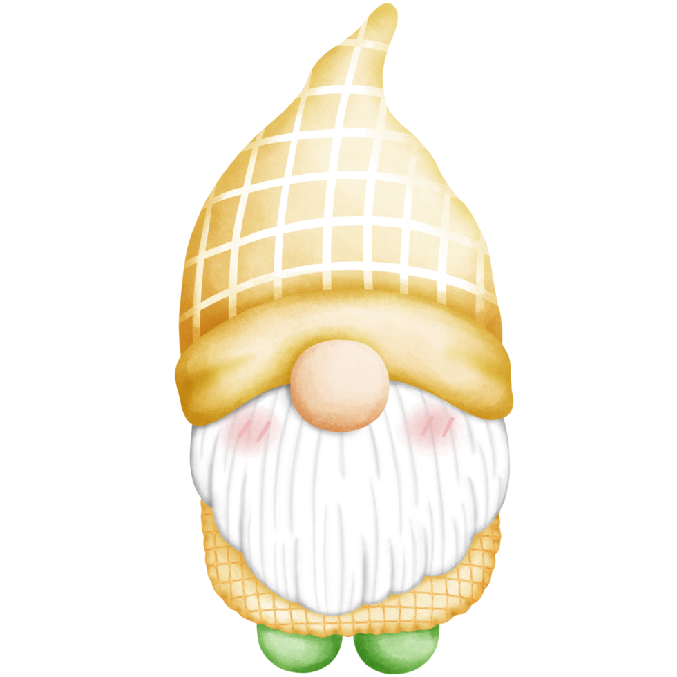 gnome porte une fruit chapeau. png