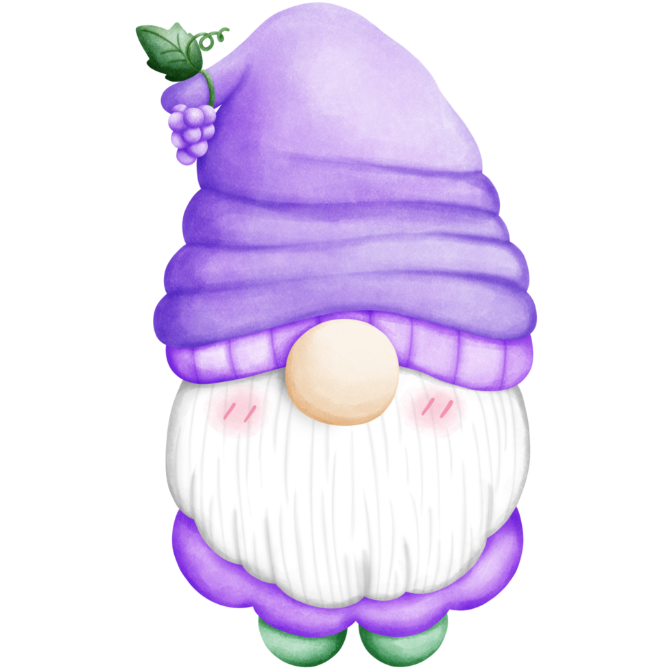 Gnome wears a fruit hat png