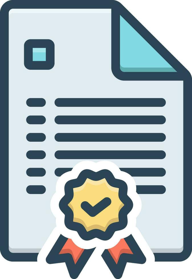 color icon for declaration vector