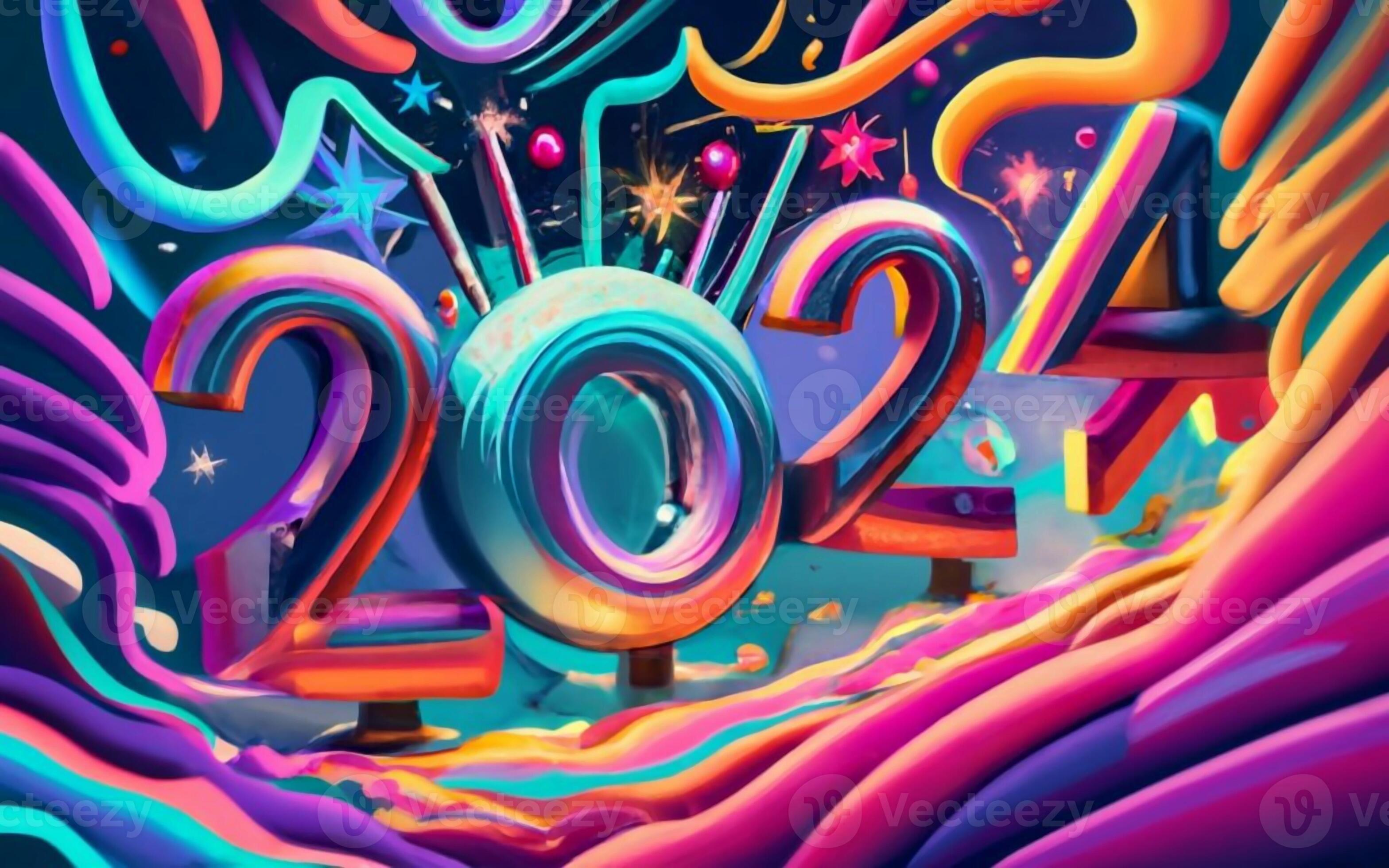 Celebrate 2024 Happy New Year Coming AI Generative 34380703 Stock Photo at Vecteezy