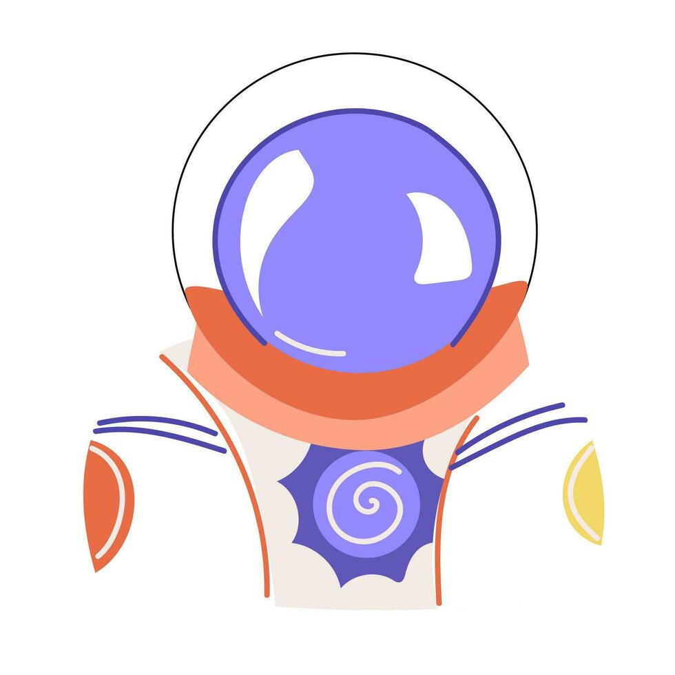 Cosmonaut in spacesuit, space flights, astronaut, flat style vector, isolated on white. vector