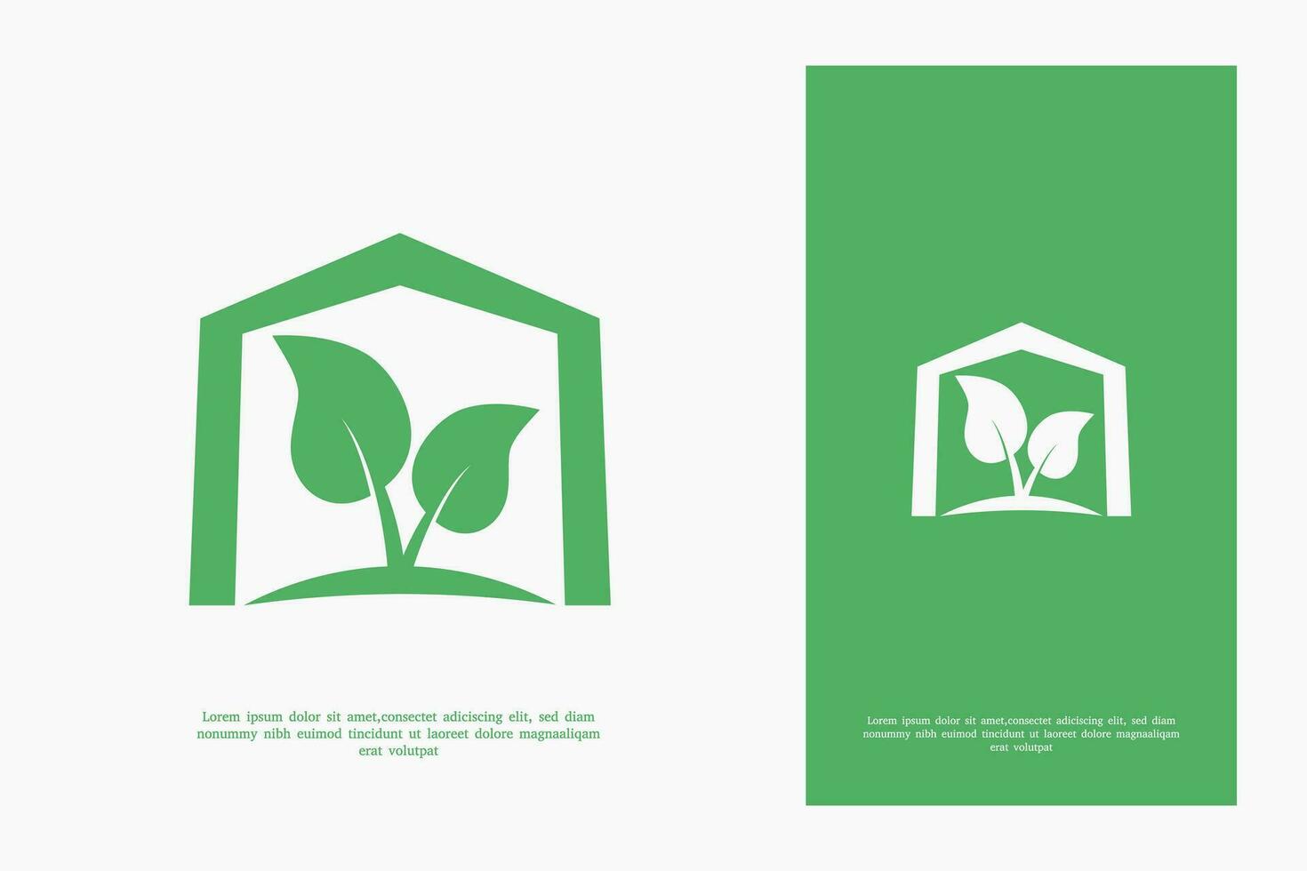 eco hogar logo modelo diseño vector ilustración
