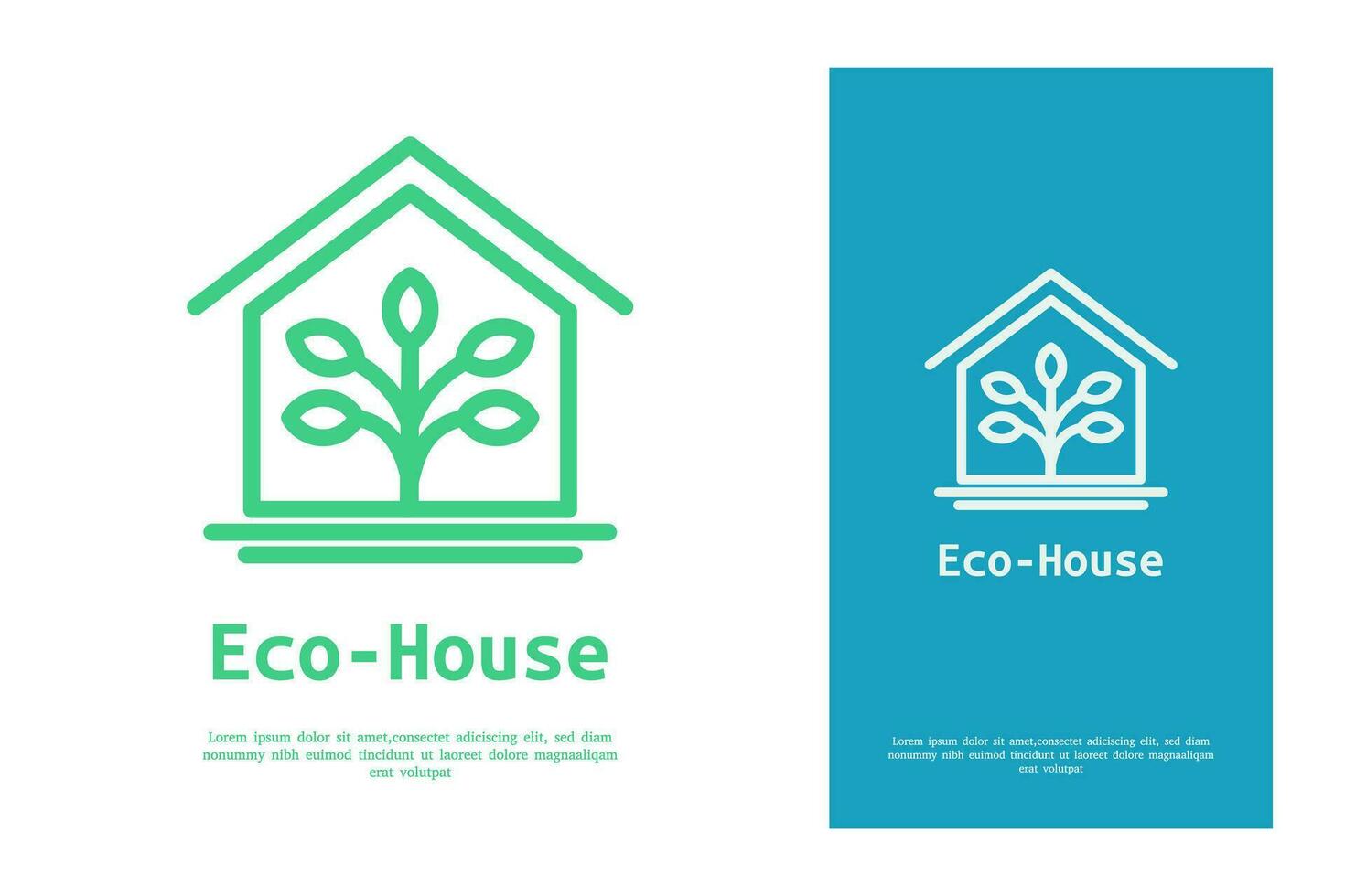 eco house logo Template Design Vector Illustration