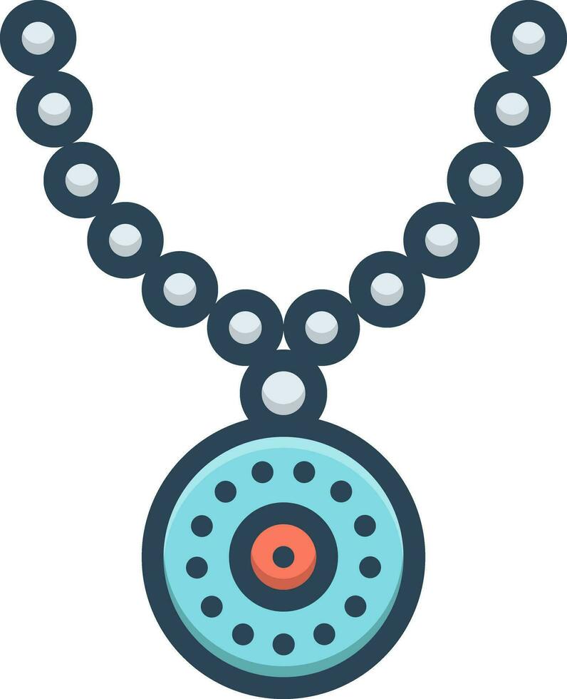 color icon for necklace vector