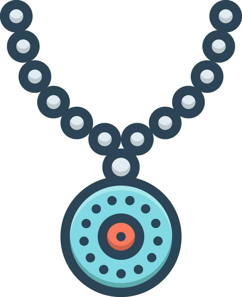 color icono para collar vector