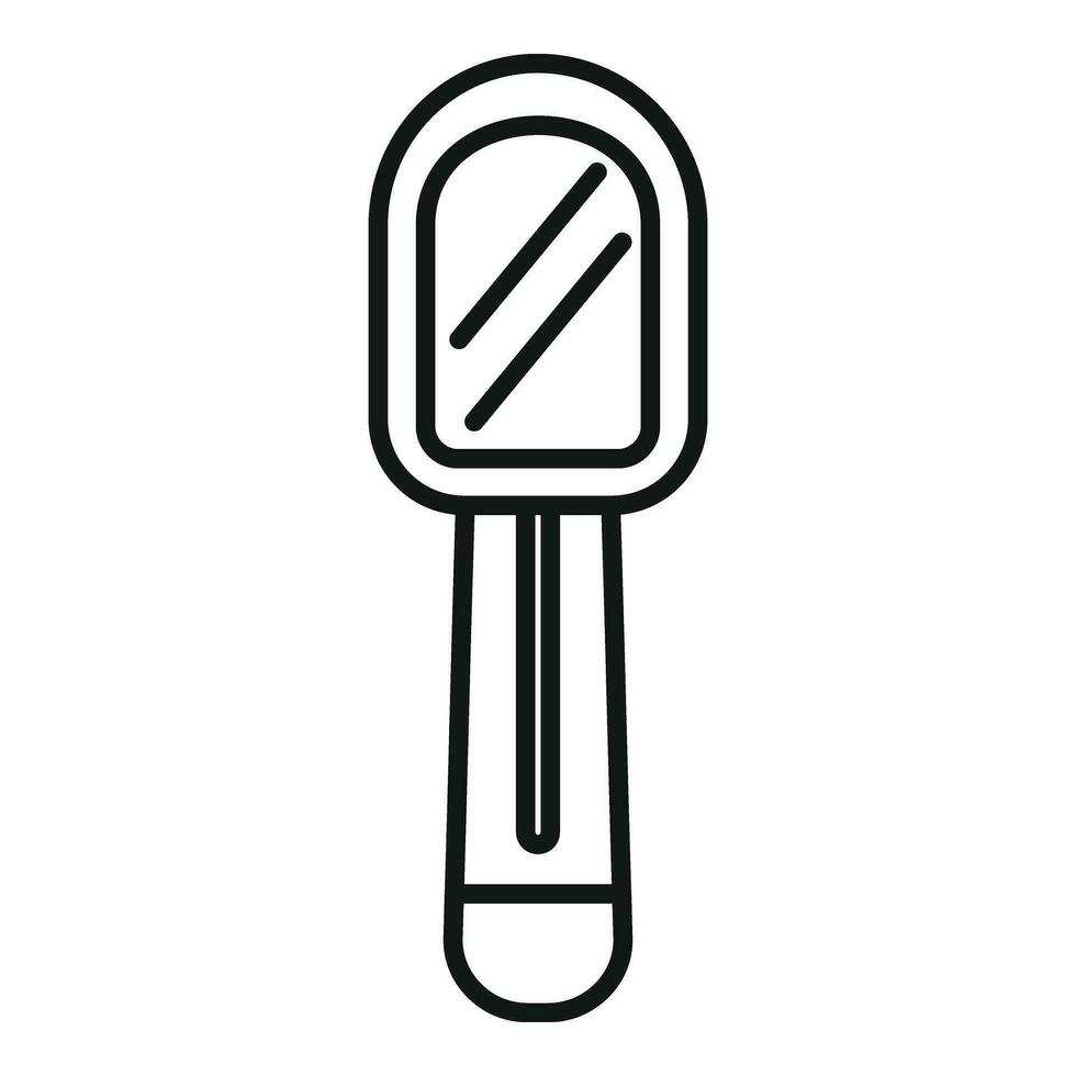 New laser thermometer icon outline vector. Scan distance vector