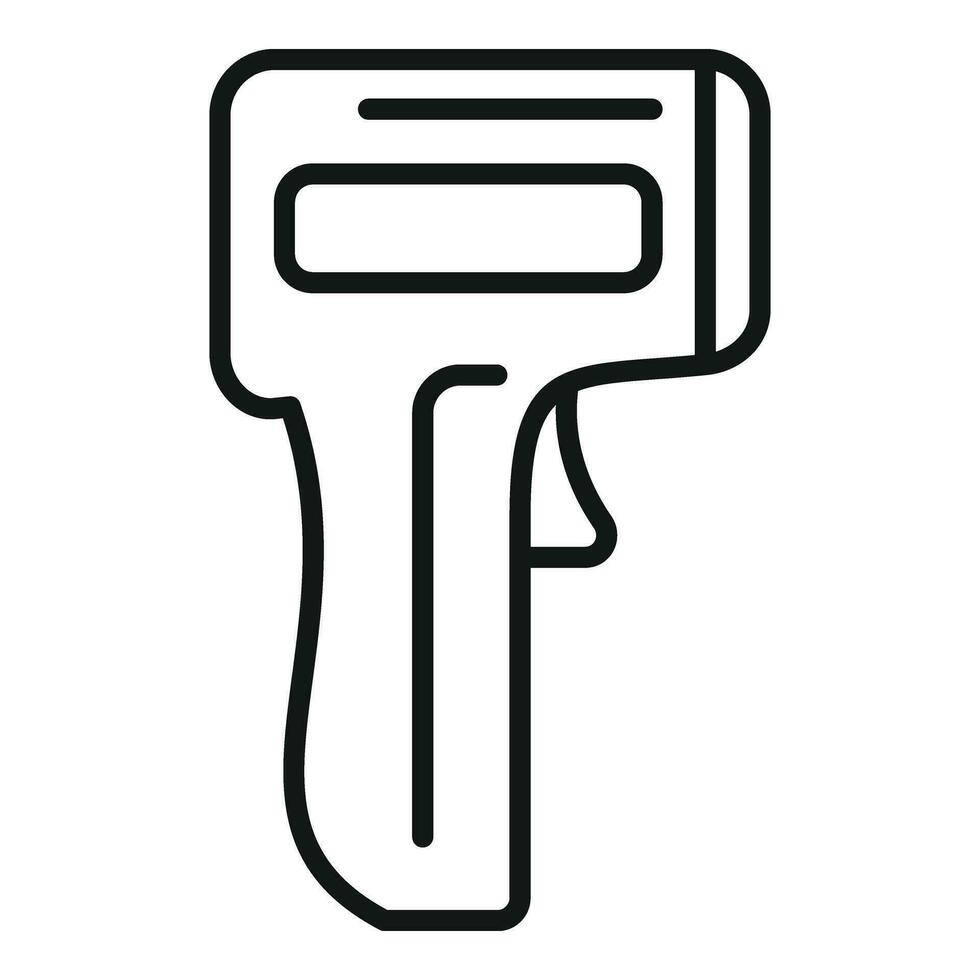 Test corona laser thermometer icon outline vector. Infrared measure vector