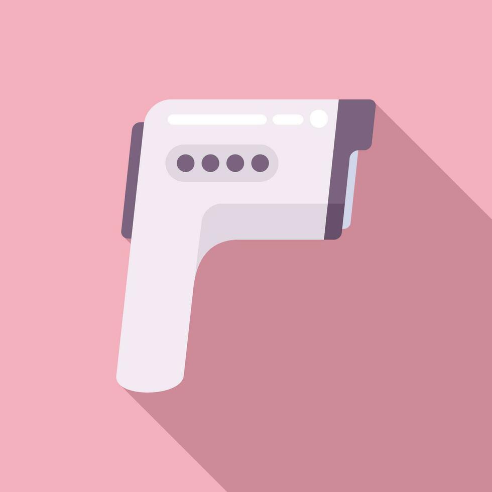 Laser thermometer equipment icon flat vector. Scan device gun vector