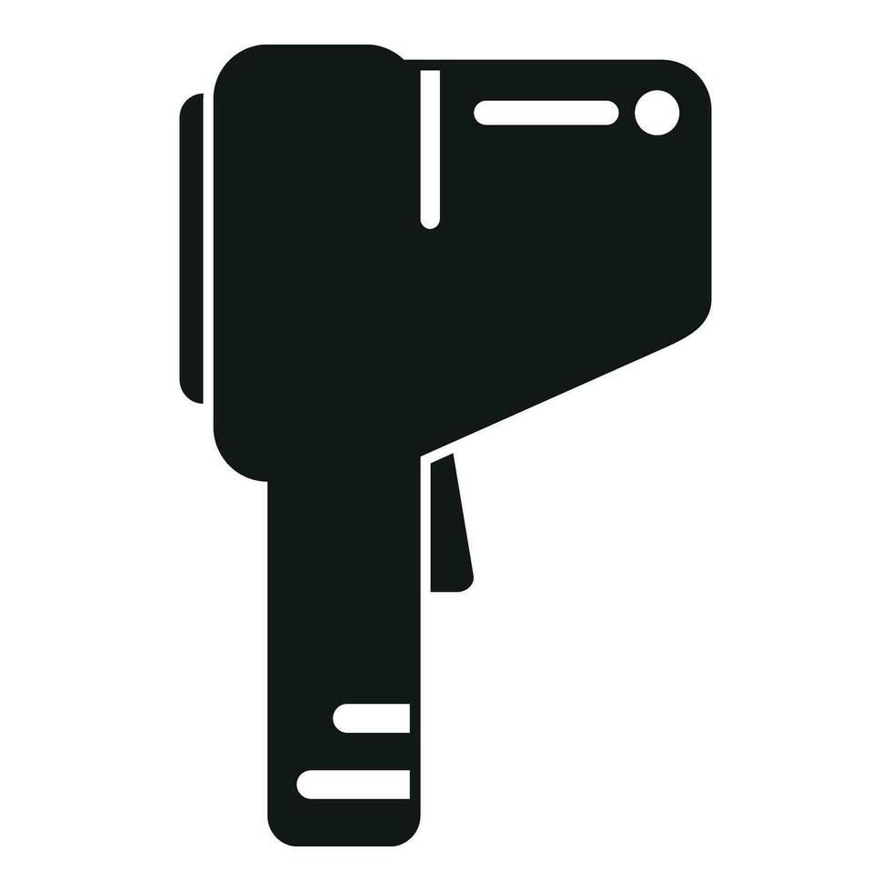 Medical laser thermometer icon simple vector. Scan distance vector