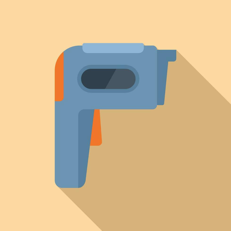 Health temperature scanner icon flat vector. Laser scanner vector