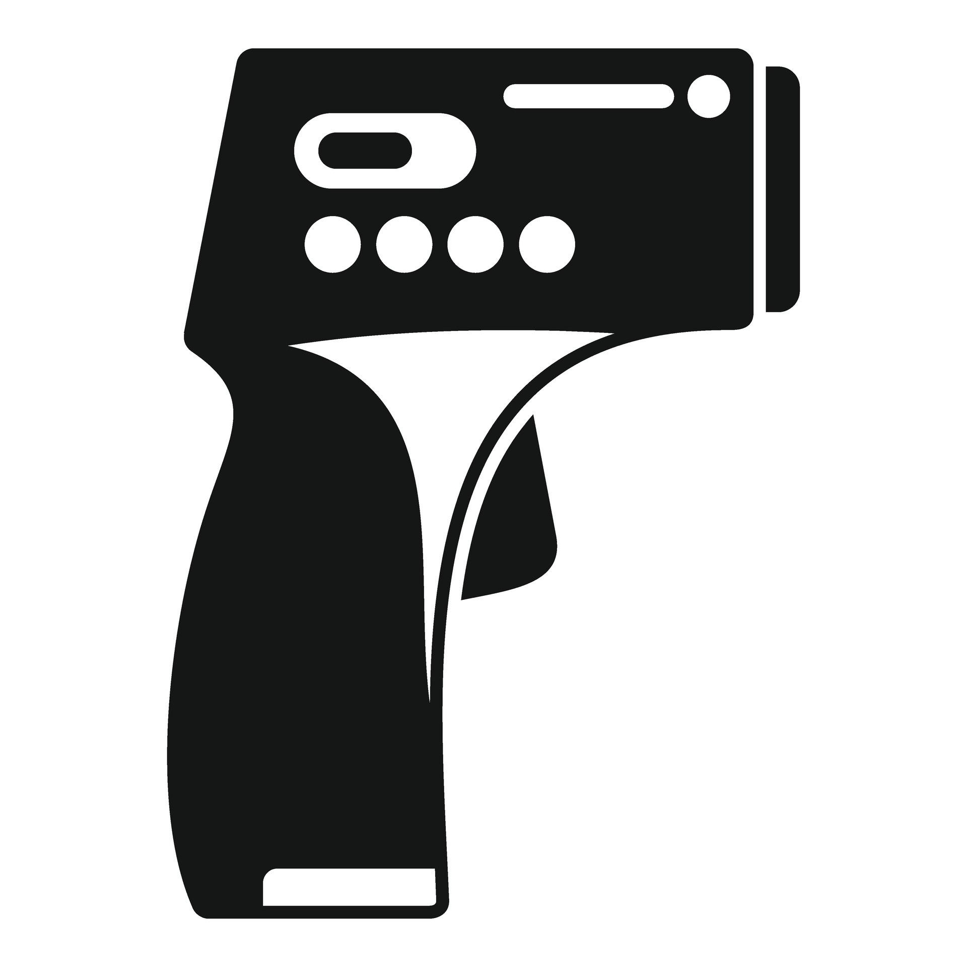 Laser thermometer test icon simple vector. Check device gun 34381350