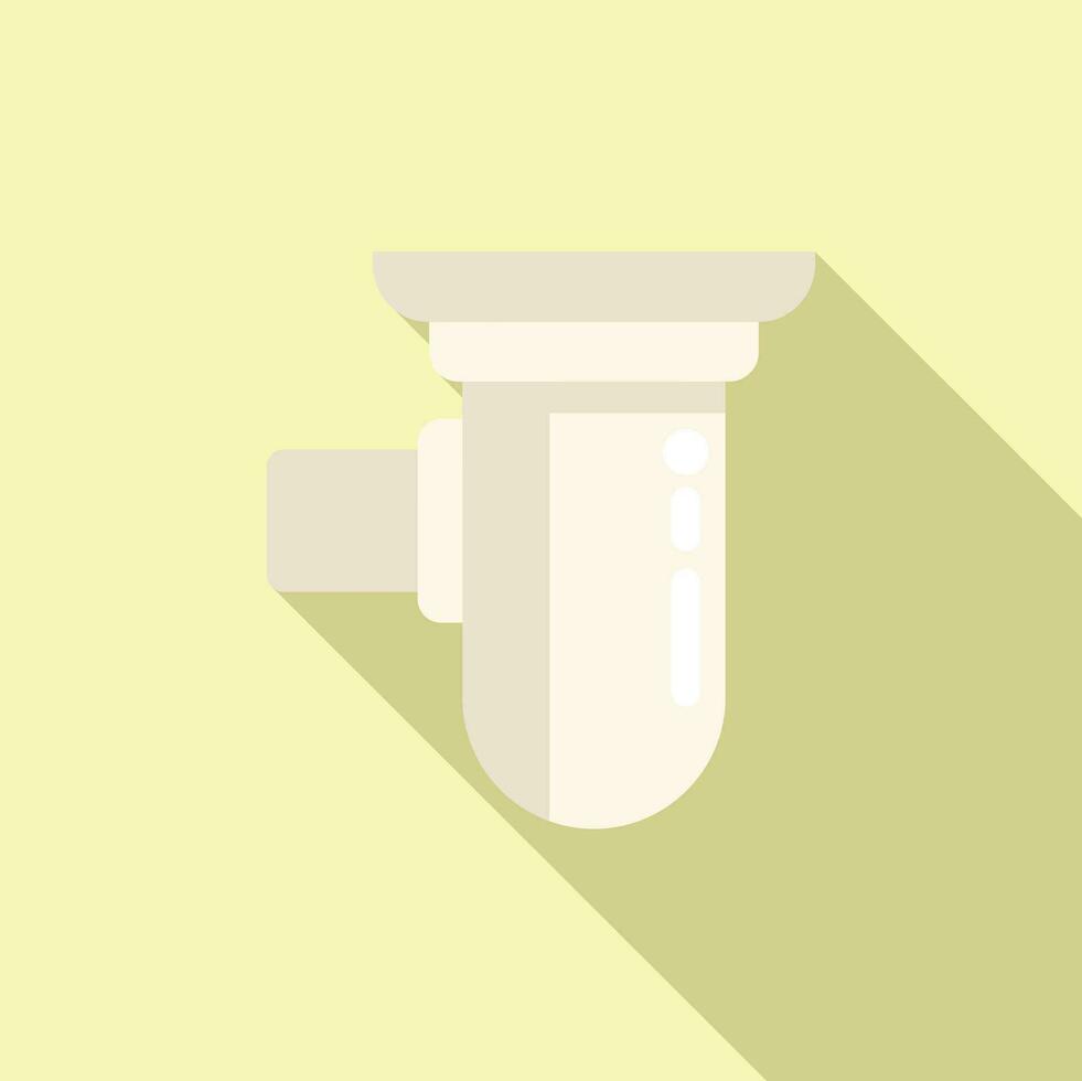 Cleaning pipe icon flat vector. Fix washing machine vector