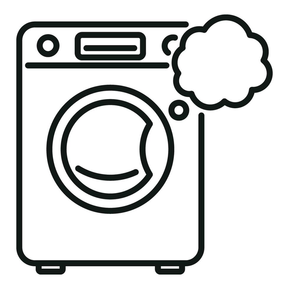 Broken new washing machine icon outline vector. Electrical apparatus vector