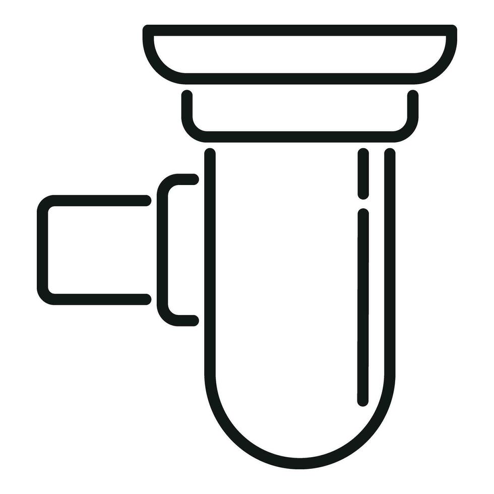 Cleaning pipe icon outline vector. Fix washing machine vector