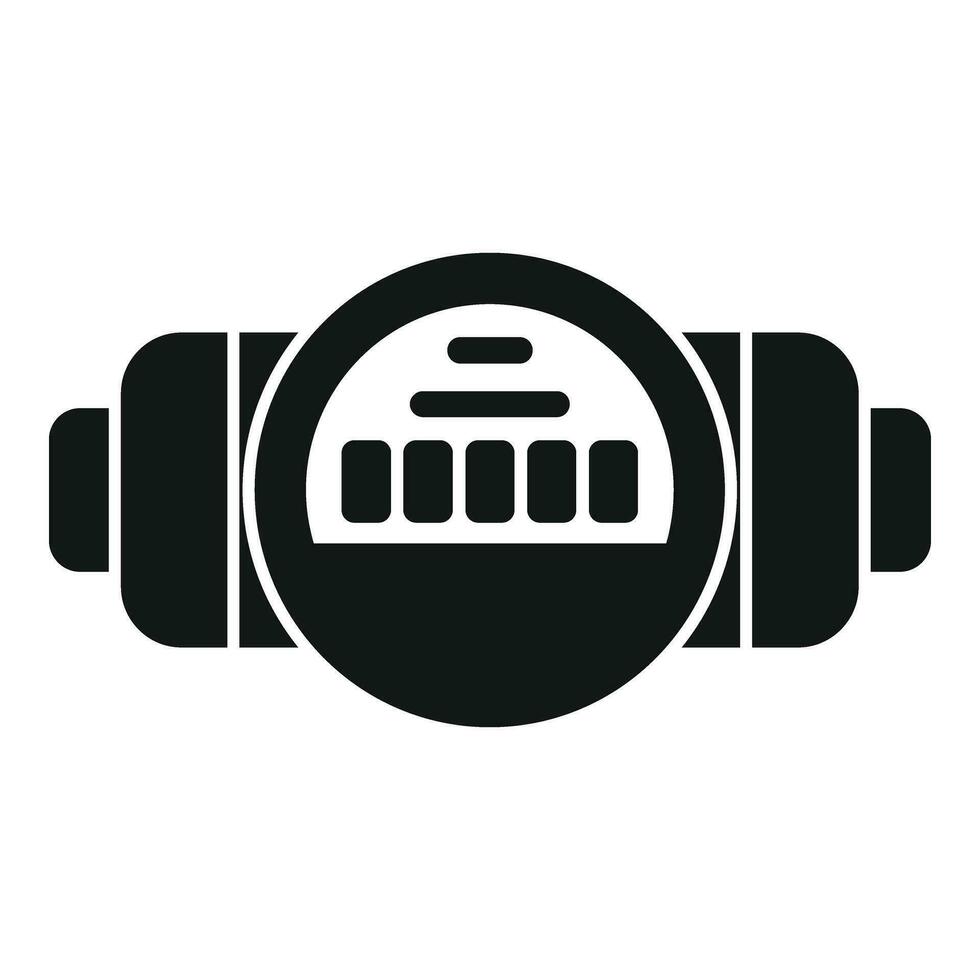 Water pipe counter icon simple vector. Plumbing service vector