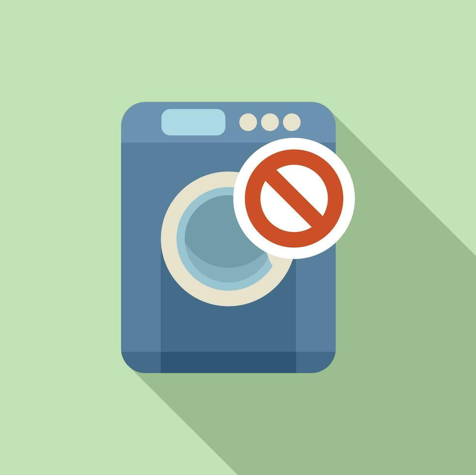 Broken washing machine icon flat vector. Pipe water plumber vector