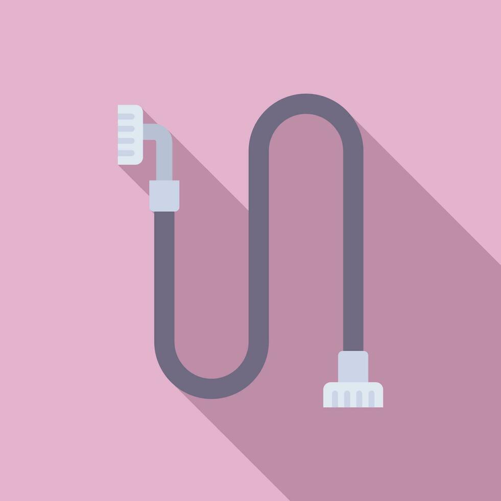 Washing machine water pipe icon flat vector. Service fix vector