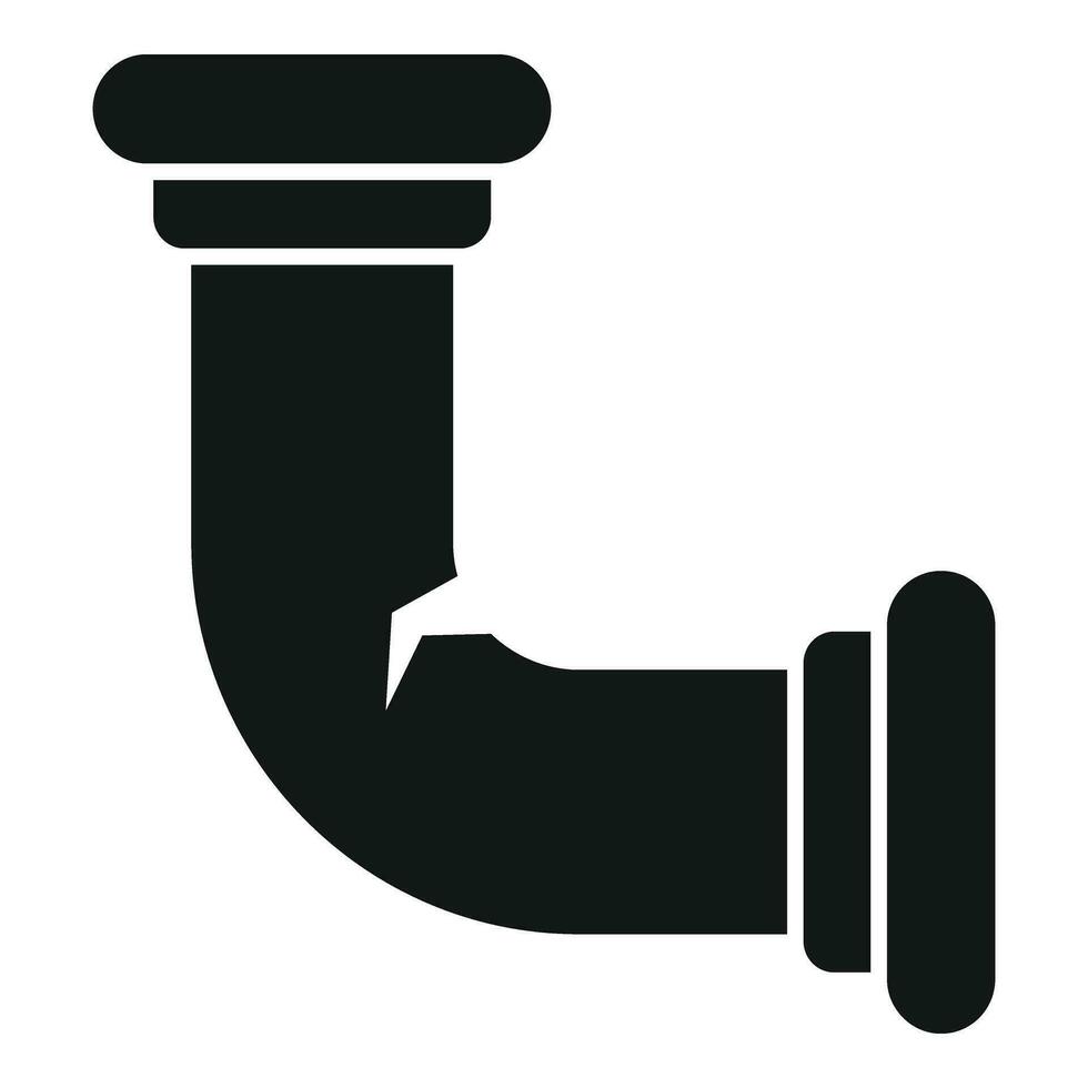 Water pipe crack icon simple vector. Washing machine service vector