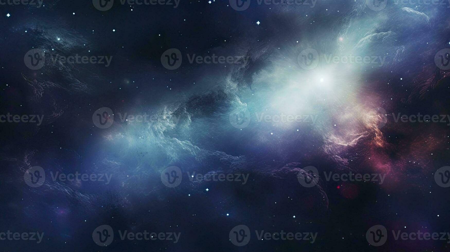 Nebula and Galaxies An Abstract Space Cosmos Background. AI Generated photo