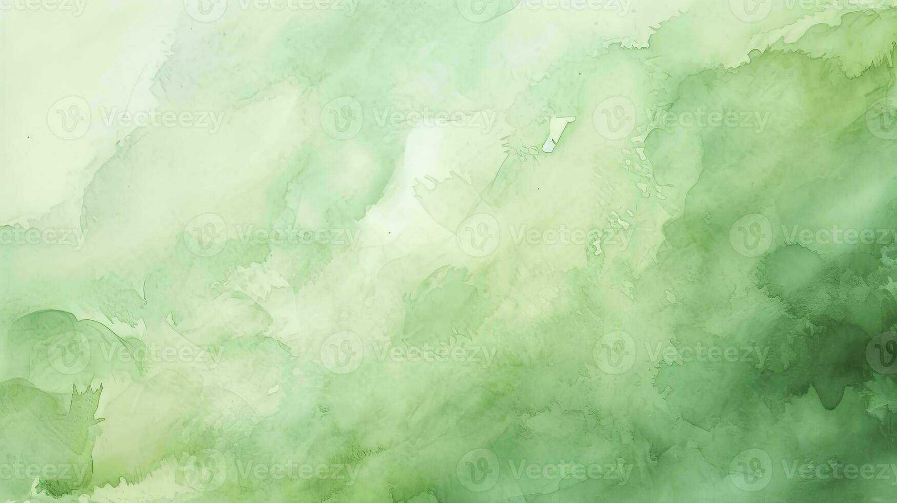 Green Watercolor Texture An Abstract Background. AI Generated photo