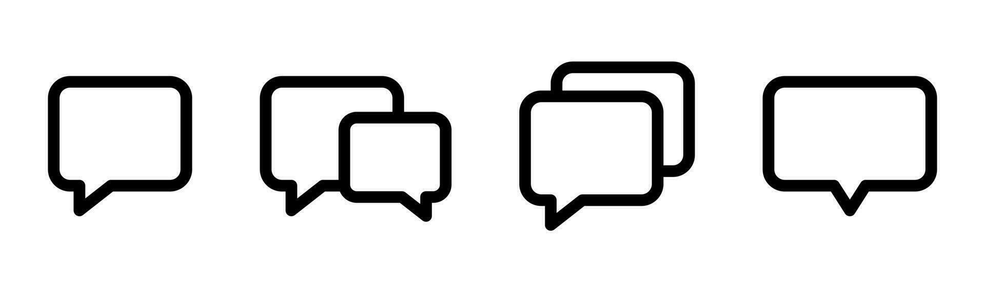 Message notification icon. Outline popup symbol. Message pop up. Linear chat notification symbol. Outline chat sign. Conversation symbol. Stock vector illustration.