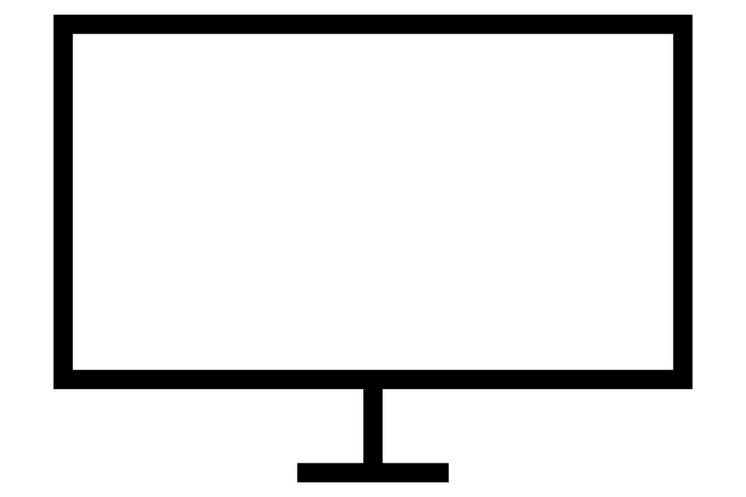 TV icon. Retro television symbol in black. vector