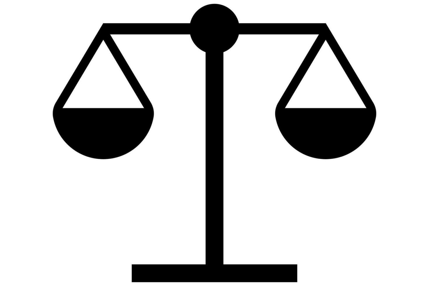Balance symbol. Scale sign. Equality sign. vector