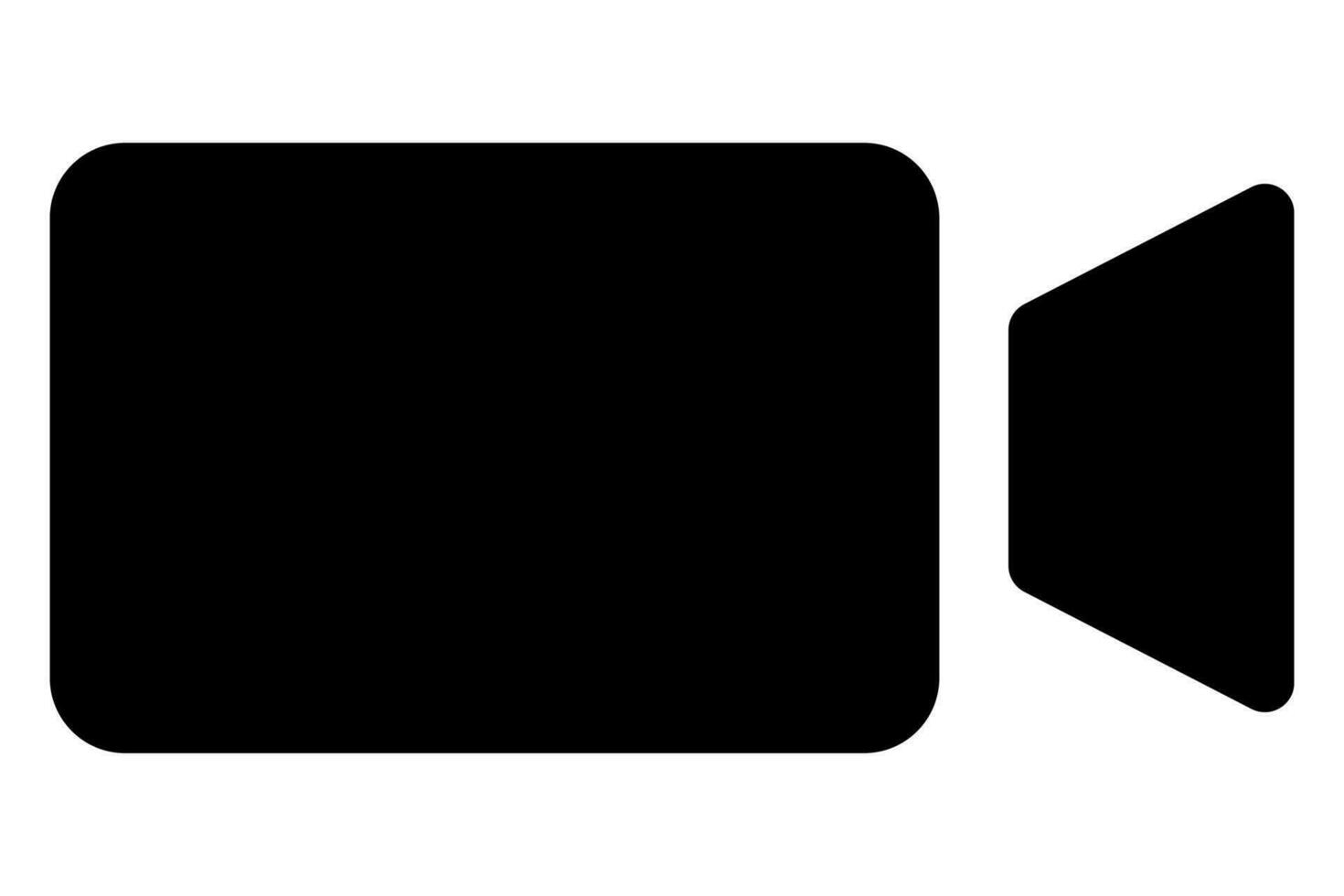 Video camera. Camera symbol in black. vector