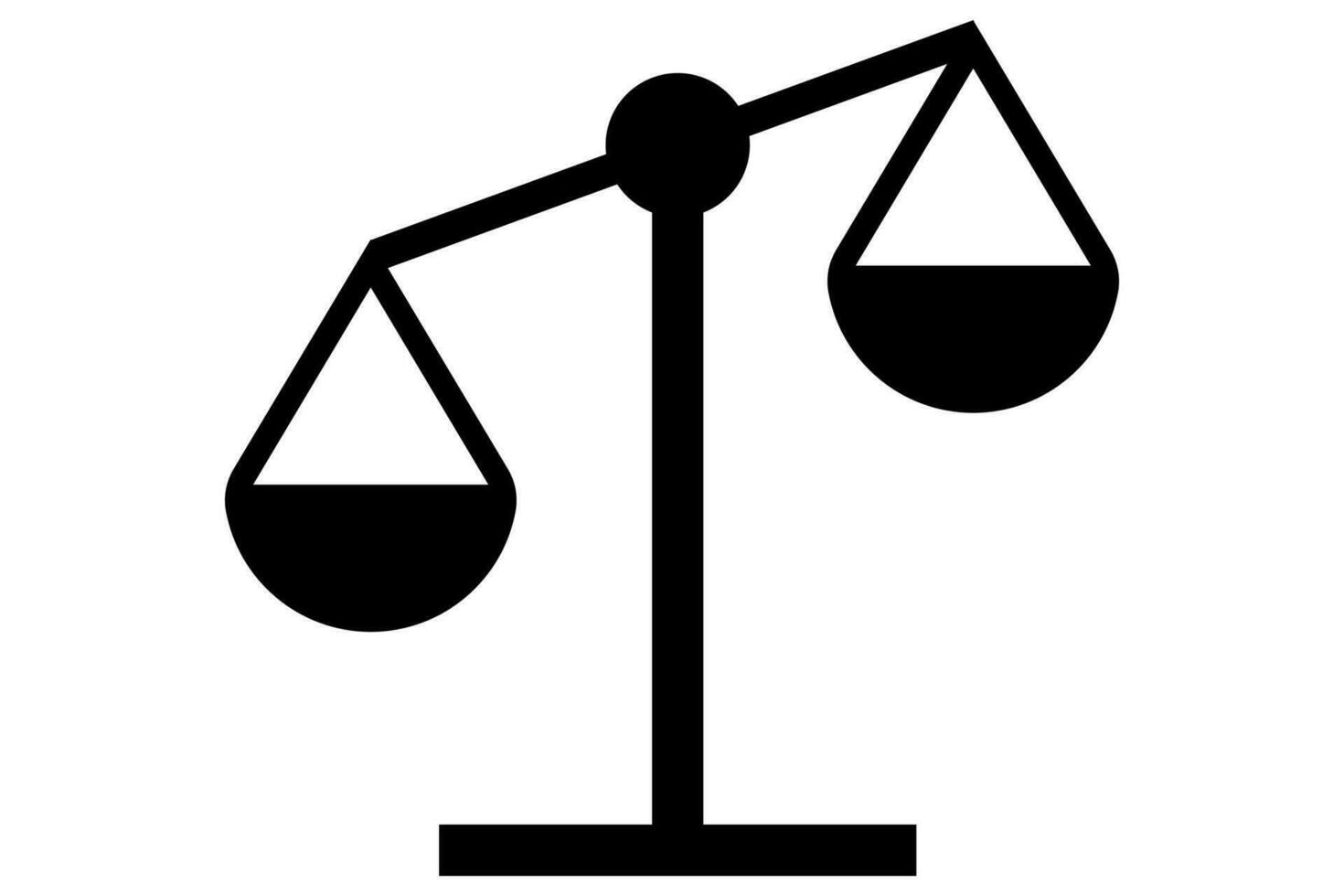 Balance symbol. Scale sign. Equality sign. vector