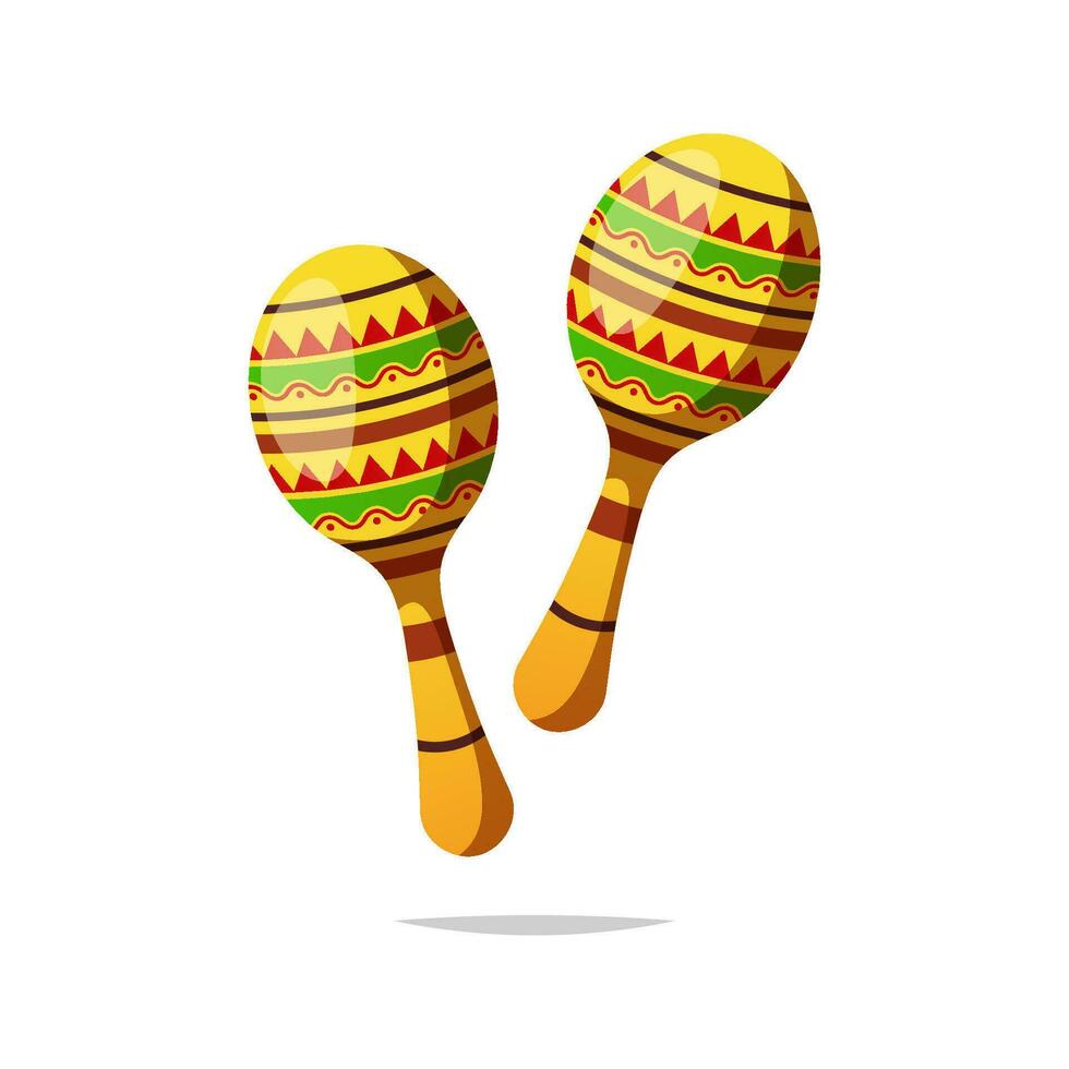 Maracas instrument line icon vector isolated on white background.