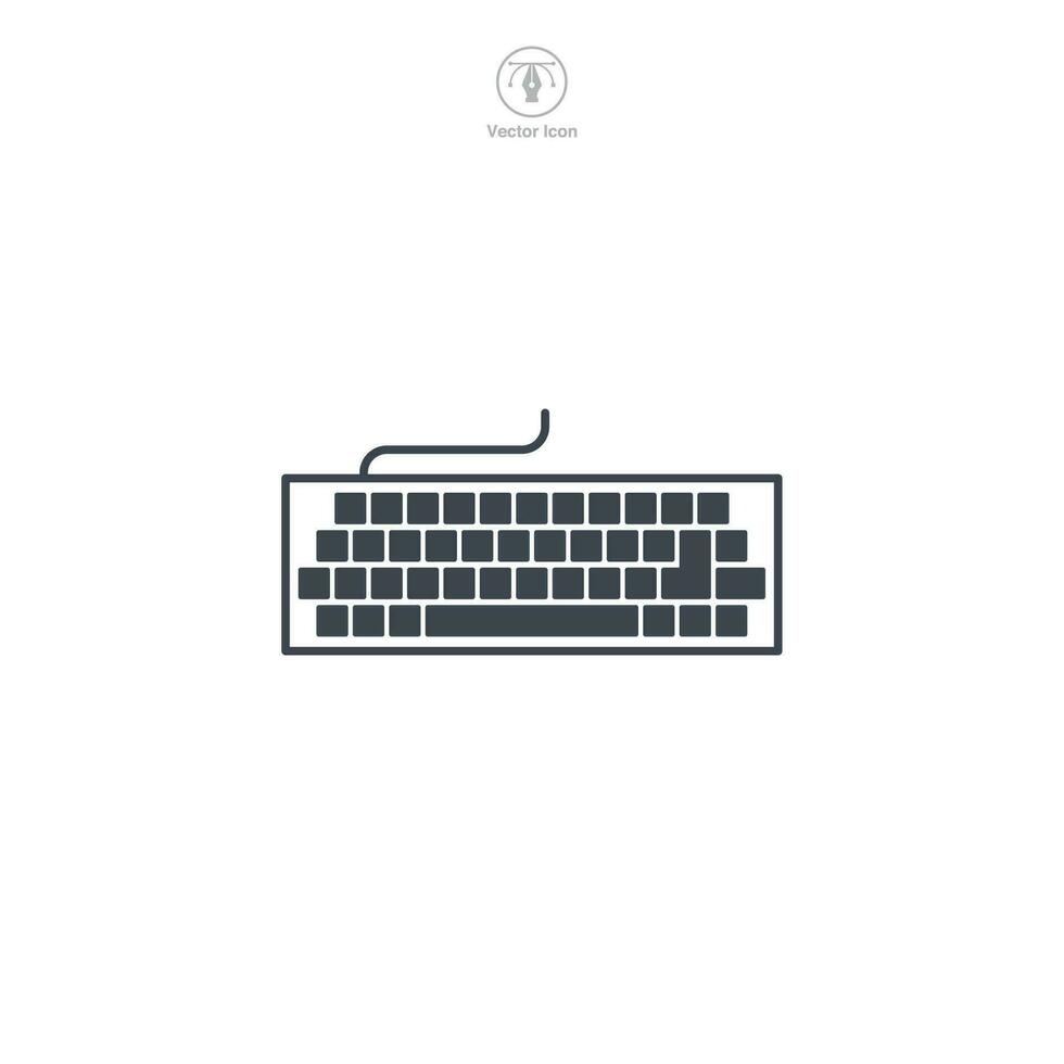 Keyboard icon symbol vector illustration isolated on white background