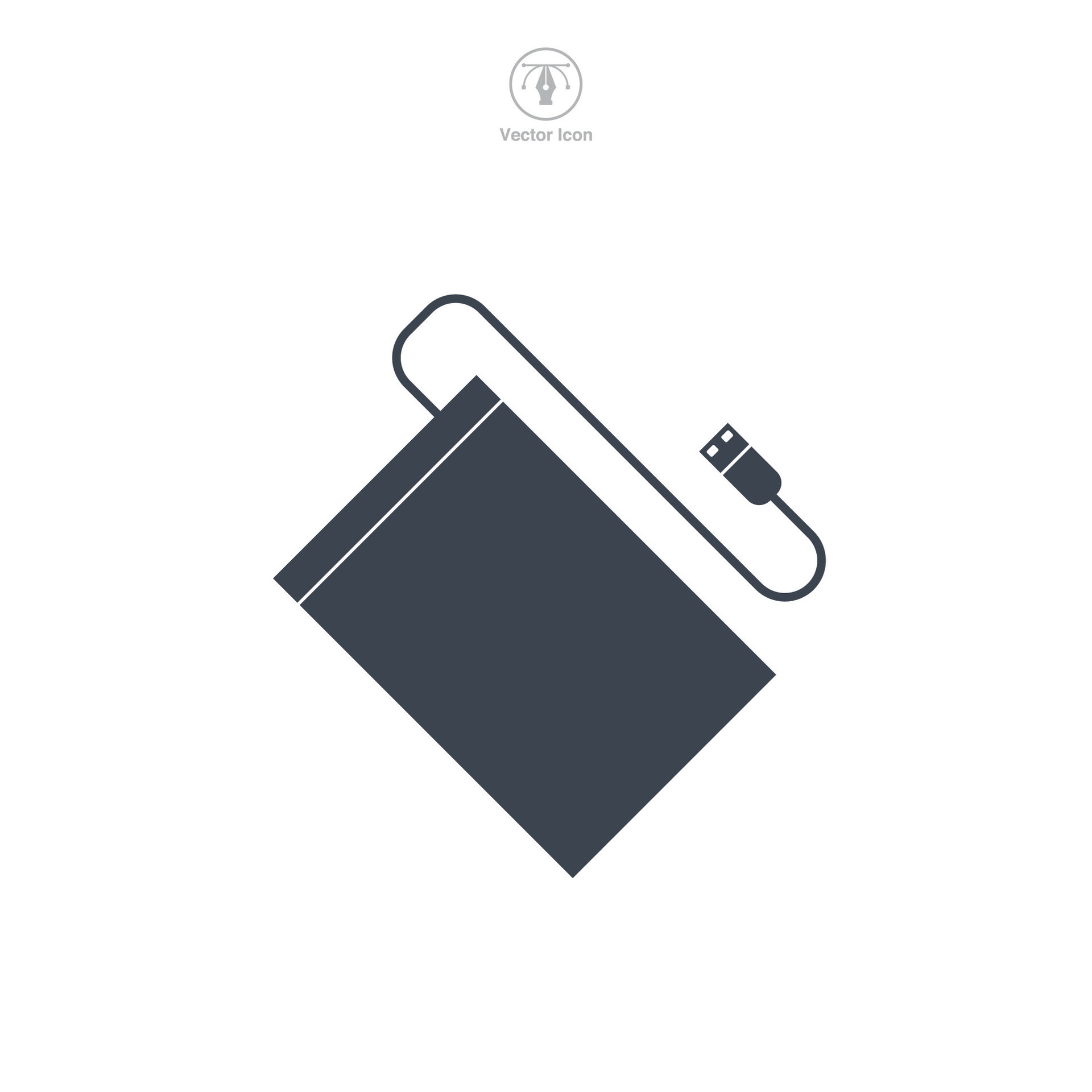 External Hard Drive icon symbol vector illustration isolated on white
